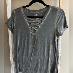 American Eagle Grey T-shirt, Size Small
